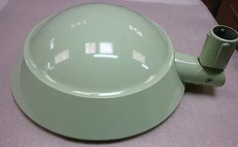 luminaire de ville rond thermolaqué coloris RAL vert 6019