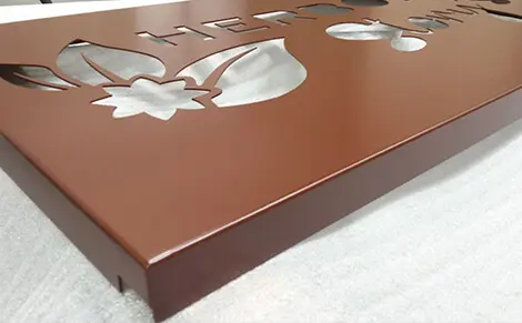 face de caisson thermolaquée coloris marron chocolat